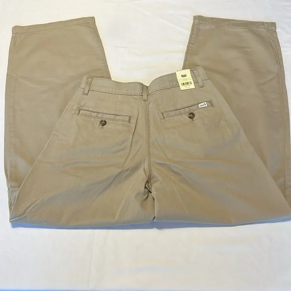 Levi's High Rise Pleated Baggy Trousers in Cobblestone Neutral VARSITY PREP NWT - Picture 7 of 16